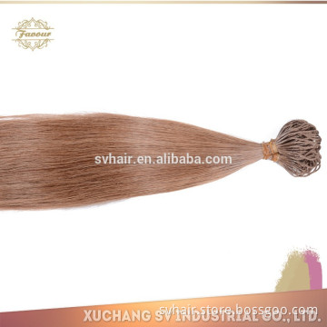 top quality human remy hair extension I TIP with long rope human remy hair extension,nano human hair extension
